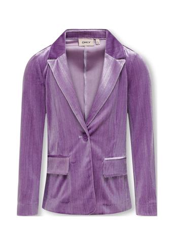 Kogmabel L/S Fit Glit Velvet Blazer Tlr Blazer Purple Kids Only