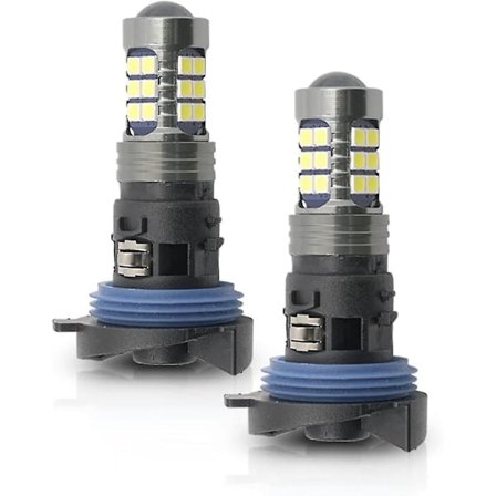 2 stk. HP24W LED Kjørelys Pærer med DRL Base Daglys Pære for Peugeot 3008 5008 2009-2016 Citroen C5 2008-2017 Led DLR Parkeringslys Pærer