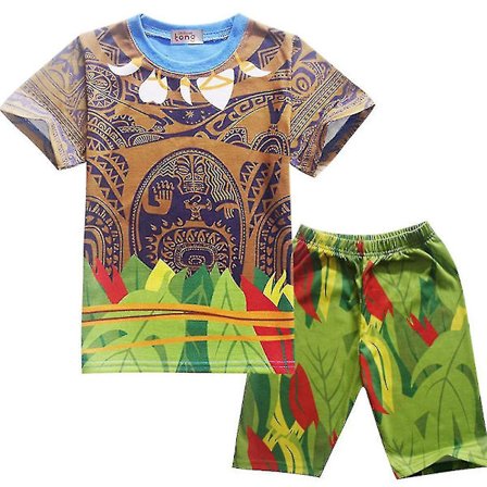 Moana Maui Kostyme Pyjamas Sett for Gutter, Shorts PJs Sleepwear