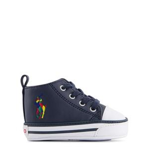 Kids - Ralph Lauren Hampytn Hi Layette Branded Crib Shoes Navy Smooth w/ Colorblock PP 16 EU - Trainers - 16 EU - Navy