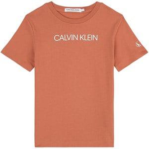 Kids - Calvin Klein Jeans Institutional Branded T-Shirt Copper Reef 8 Years - Tops - 8 years - Brown