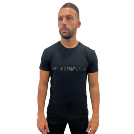 Emporio Armani, T-Shirts Zwart, Heren, Maat:M