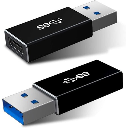 USB C-hona till USB 3.0-hane Adapter 2-pack, Typ-A 3.1 5 Gbps GEN