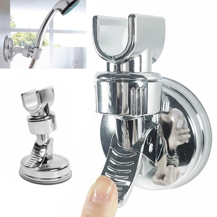Justerbar hand dusch hållare sugkopp hållare full plätering dusch skena huvud hållare