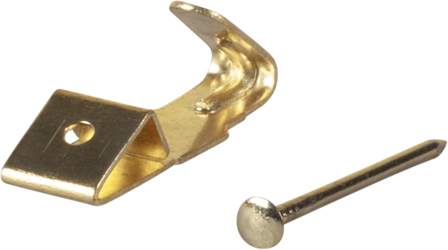 ESSVE 511523 Messingkrok messing, inkl. spiker 12-pakning, Innfesting