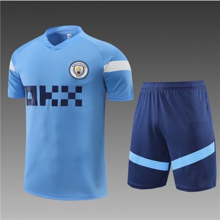 22-23 ny säsong Manchester City kortärmad trikådräkt blue S