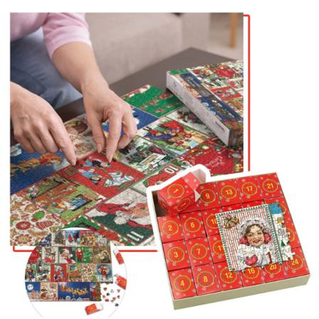 1000 puslespill 24-dagers julenedtelling adventskalendere