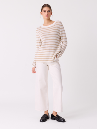 MATCH - Catrin genser - Jean Paul - Str. S - Dame - Gensere & Cardigans - Beige - 48% bomull, 27% lin og 25% ramie