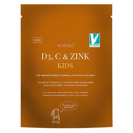 Nordbo D3, C & Zink Kids / Børn 53 g, Helse & Madvarer, Vitaminer, D-vitamin