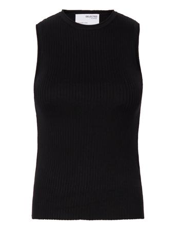 Slflydia Sl O-Neck Knit Top Noos Black Selected Femme