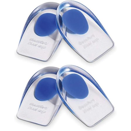 2 Par Gel Hälkoppar, Silikon Hälkoppsinlägg för Plantar Fasciit, Hälsporre, Gel Hälkoppar och Kuddar Absorberande Stöd (S)