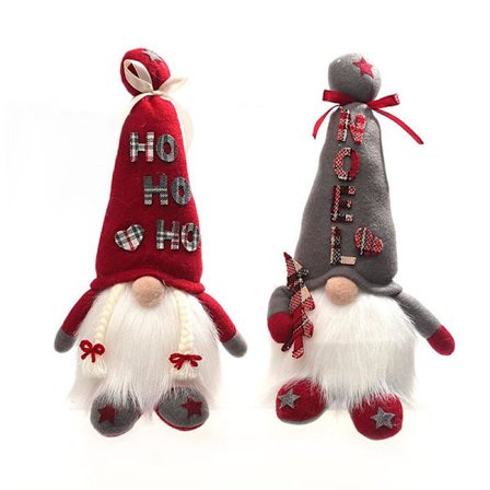 Juledekorasjon Nisse med LED-lys, 2-pakning