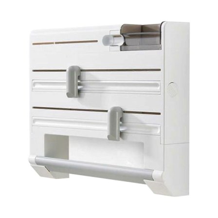 6 i 1 Multifunktionel Køkkenvægreol Folie Dispenser til Bondegårdshjem