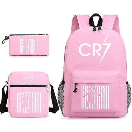 Fashion Cr7 3st Sets Ryggsäck Mochila Nya Studenter Kapacitet Skolväskor Bokväska Resväska