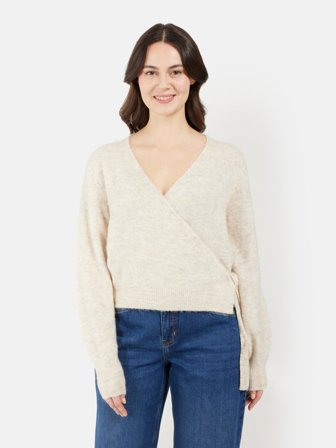 B. COPENHAGEN - Cardigan - Beige - Slå Om