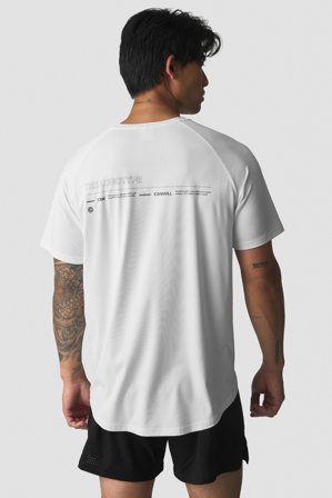 ICANIWILL - Stride Raglan Print T-shirt Men White - Herr - Träningskläder från ICIW