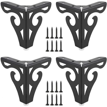 4 stk. Metall Sofabein, Møbelbein/Trekantede Møbler DXGHC