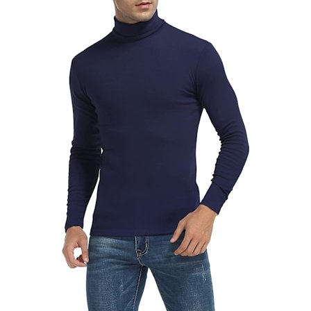 Herr tröja med polokrage, slim fit, långärmad