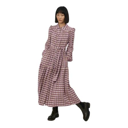 Silvian Heach Long checked shirt Kjole Pink, Dame, Størrelse: XL