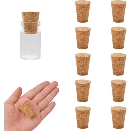 10 kpl Kapeneva korkki, Viinipullon sulkimet Luonnonkorkki Kapeneva korkki, Puiset pullon sulkimet yhteensopivat viiniolutlasipullojen kanssa (22 x 17