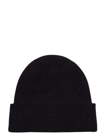 Slflulu Linna Knit Beanie B Accessories Headwear Beanies Svart Selected Femme