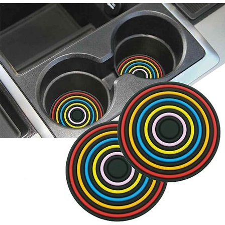 Silikon drikkebrikke med blits stein silikon koppmatte koppbrikke (2 stk)