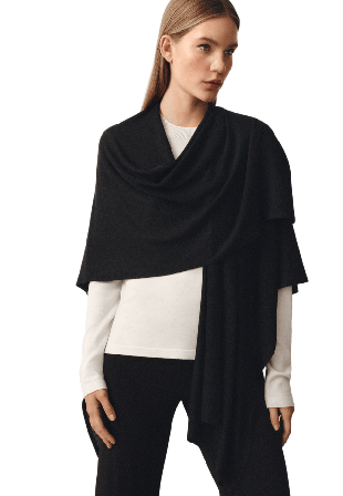 Å WOMAN Poncho i återvunnen polyester REGINA Capes & ponchos Svart ONESIZE