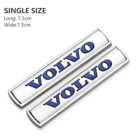 2 stk. Volvo Skjermmerke Dekal – Tilpasset for XC60, S60L, S90 og XC90. Oppgrader kjøretøyet ditt med dette stilige skjermemblemet. (Sølv)