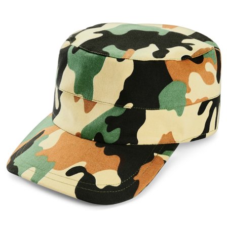 Lacuna | Woodland Camo Kadettenmütze für Männer - Herren Caps