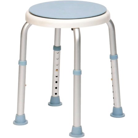 Roterande rundad bad-/duschpall med snurrsäte