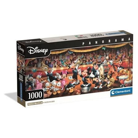 CLEMENTONI - Kompakti 1000 palat Panorama - Disney Orkesteri