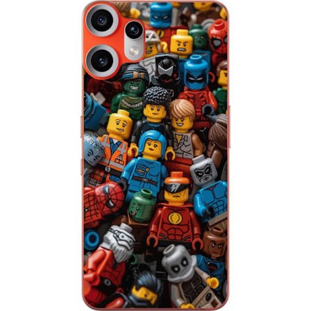 Kompatibelt Mobilskal till Nothing Nothing CMF Phone 2 Pro Färgglad samling byggfigurer och minifigurer i livlig mix lekfull design perfekt för fans