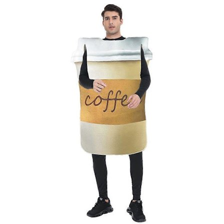 Kaffekopp Kostym Rolig Skumdräkt för Halloween & Karnevalsframträdanden