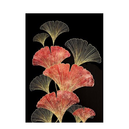 Seinätaide canvasille, trooppinen lehtiaihe, 60x90 cm, monivärinen