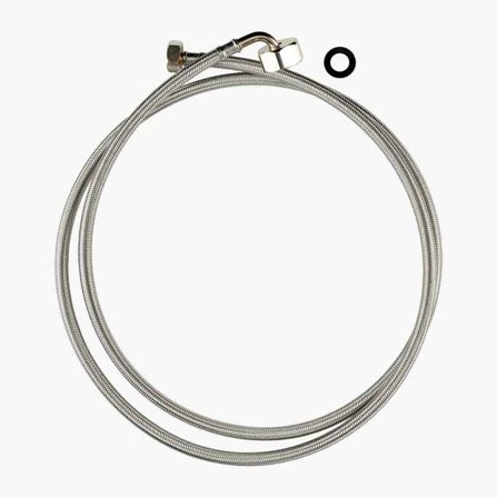 Anslutningsslang Rak 1/2 x Vinkel 3/4 2000 mm Rostfritt Stål PEX - Biltema