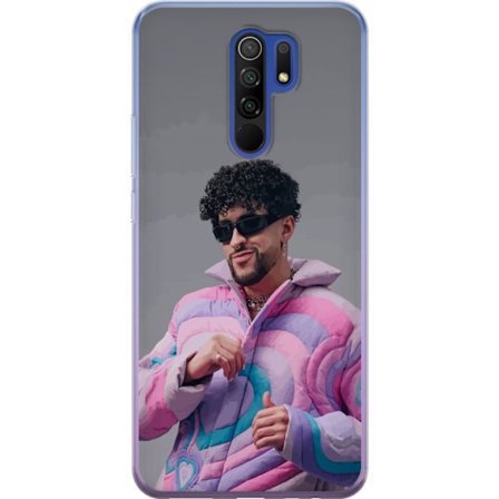 Yhteensopiva Puhelinkuori Xiaomi Redmi 9 Värikäs kuvaus surullisesta sydämestä rannalla palmujen, delfiinien ja auringonlaskun kanssa retro-taitee