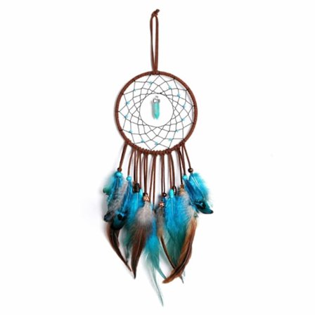 Drømmekatter med lys lyseblå turkise fjærer 52cm