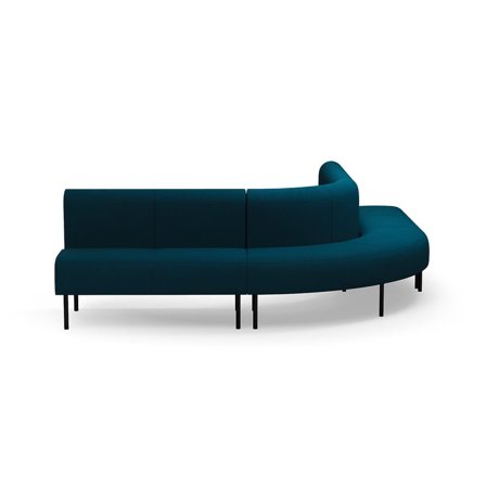 Soffa VARIETY, 90° utåtvänd hörna, tyg Blues CSII, petroleumblå