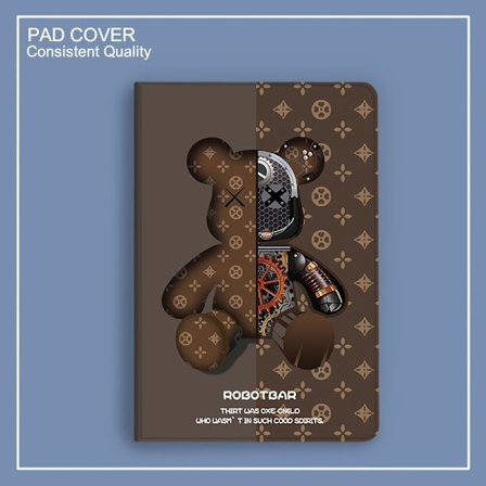 Etui for iPad 2017/2018 9.7" Brun Voldelig Bjørn "Alt inkludert tegneserie søt