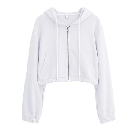 Kvinnor Med Fickor Hood Cardigan Koftor Med Dragkedja Framtill