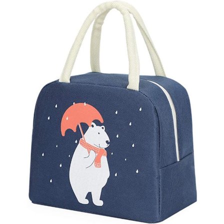 Lille frokostpose isolerede frokostposer til kvinder, arbejde, studerende, barn, isoleret tote taske til picnic, bærbar og R-