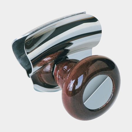 Steuerknopf Savoretti Armando Swing Handel TML, mit Universalhalterung, Mahagoni/Edelstahl - Boot