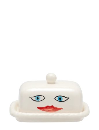 Anna + Nina Artistry Butter Dish - White - ONE SIZE