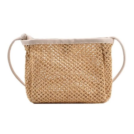 Dam Halm Beach Bag Liten fyrkantig rotting Clutch Handväska Crossbody Bag