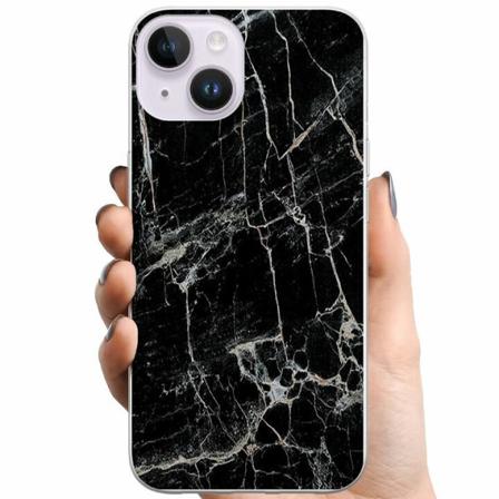 Apple Iphone 14 Tpu Mobilskal Marmor Svart
