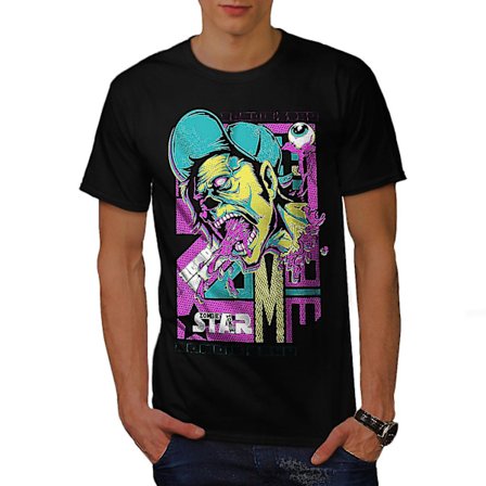 Star Creepy Urban Zombie Men Blackt-shirt