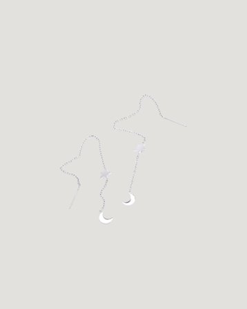 Timi of Sweden Unni - Chain Earrings Zilverkleurig Sieraden Meisjes - Kids Brand Store