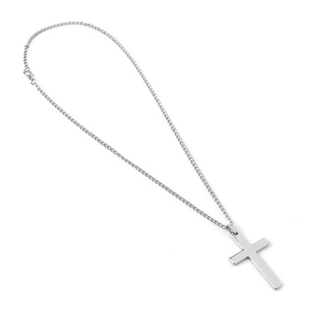 Halsband Kedja med Stort Kors (Silver)