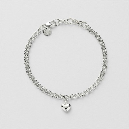 Hedda Puffy Heart Armband - STERLINGSILBER