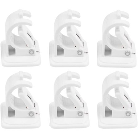 Selvklæbende gardinstangskroge 6 stk. selvklæbende gardinstang